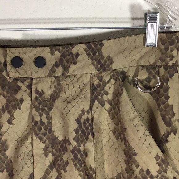 ASOS Pants Women’s Snakeskin Cargo Wide Leg Pockets High Rise Size 12 - Picture 4 of 14